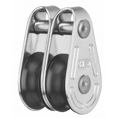 Double Pulley up to 5 mm - Stainless, Plastic